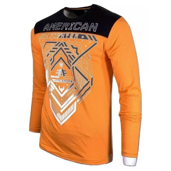 AMERICAN FIGHTER Men's T-Shirt L/S NOBLE TEE - Picture 7 of 9
